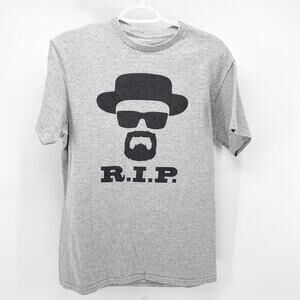 Breaking Bad Walter tshirt  street wear casual gray sz S unisex